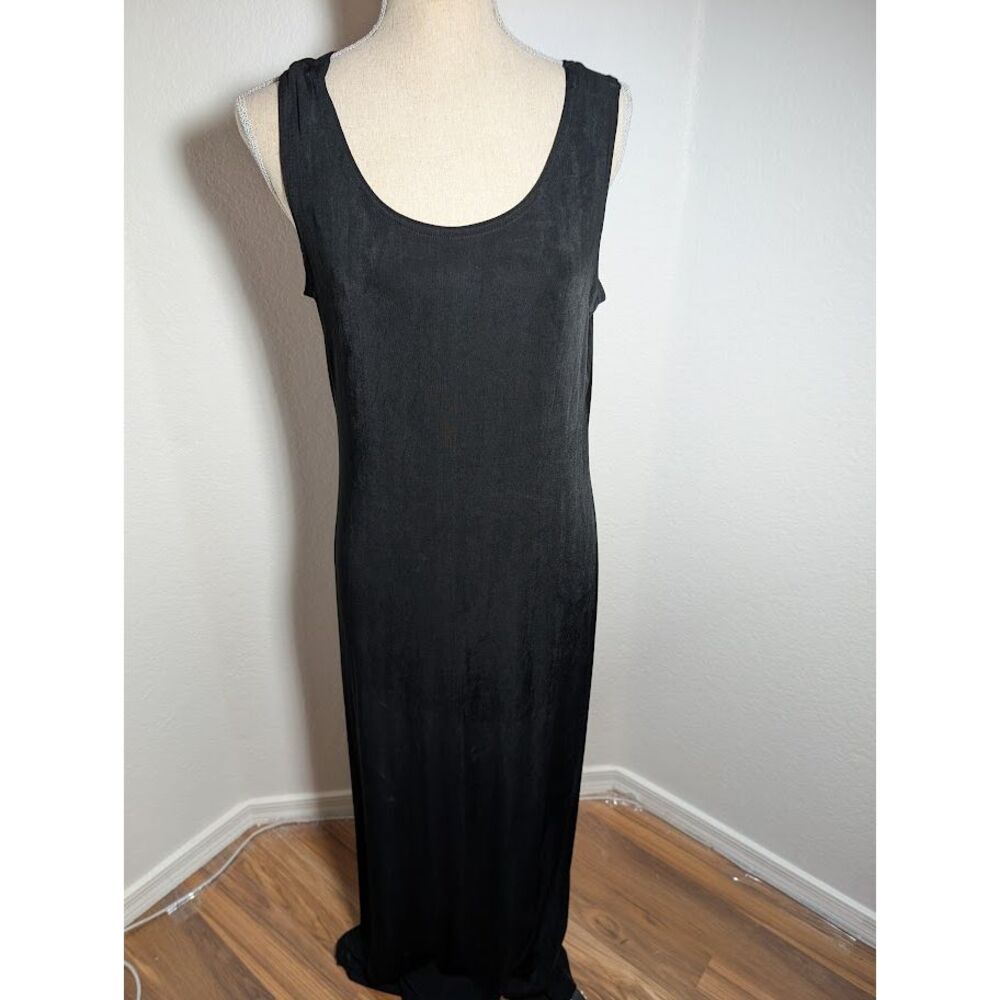 Classic Vintage sz 12 Black Sleeveless‎ Maxi Dress Dress Casual Evening Wear